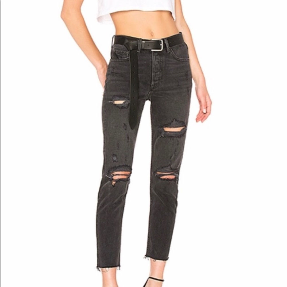 NWT GRLFRND - High Rise Karolina Black Jeans